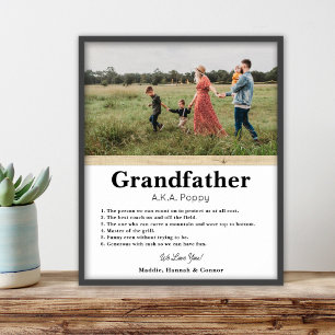 Personlig Fars dag Gift for Grandparent Poster