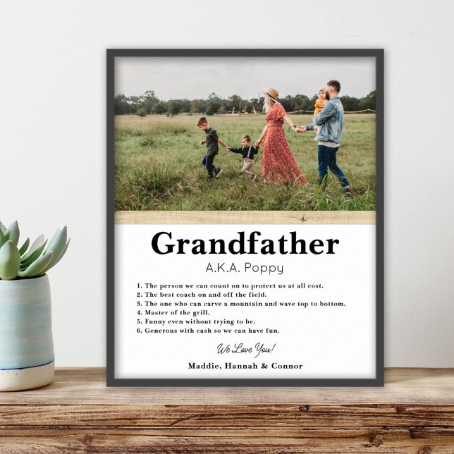 Personlig Fars dag Gift for Grandparent Poster (Skapare uppladdad)