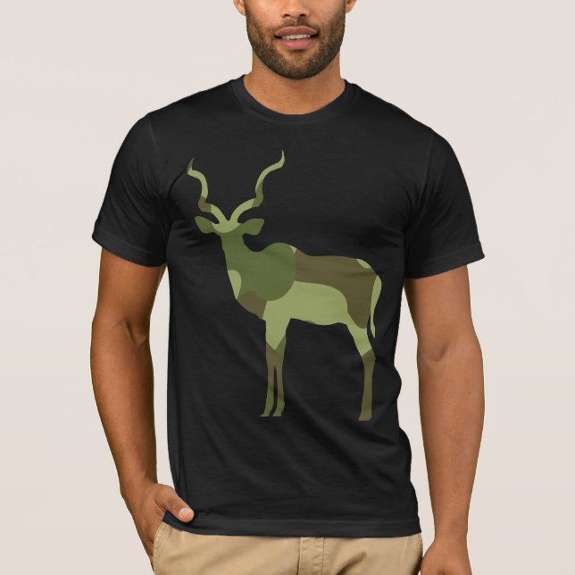 Personlig Fars dag Hjort Camouflage T-Shirt (Framsida)