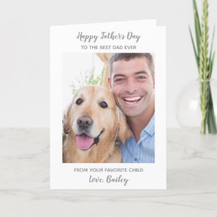 Personlig Fars dag Hund Pet Photo Helgkort