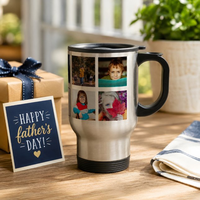 Personlig Fars Dag Kärlek Du Farfar 9 Foto Present Resemugg (Father's day gifts travel mug )
