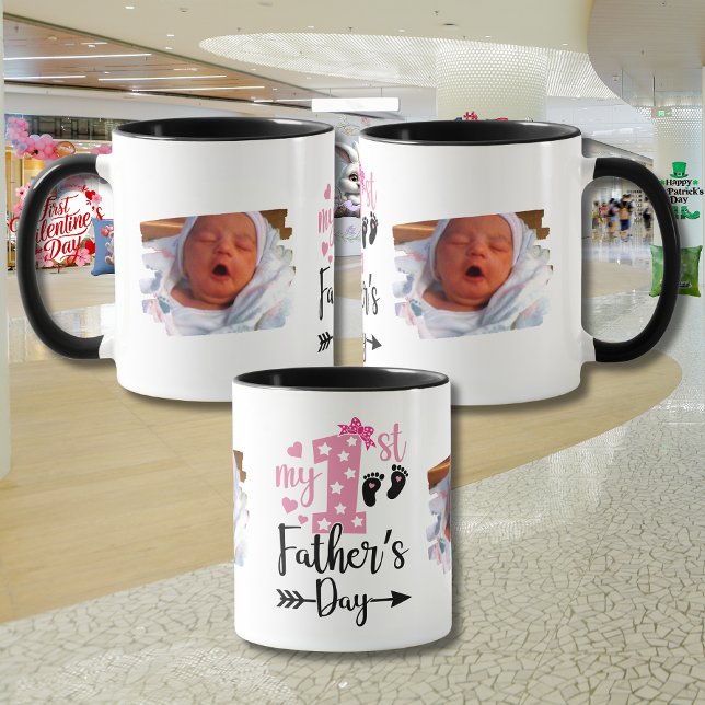 Personlig Fars dag "Min första Fars dag" Mugg (Skapare uppladdad)