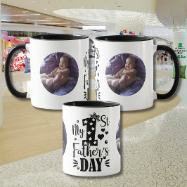 Personlig Fars dag "Min första Fars dag" Mugg