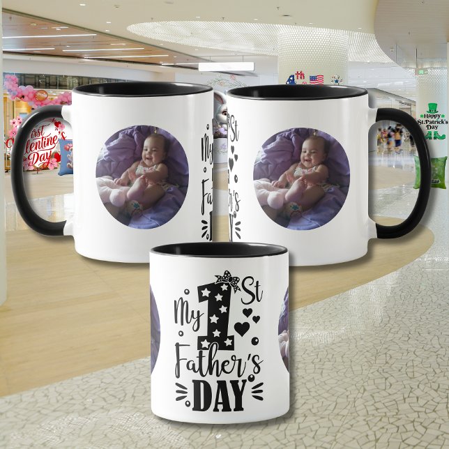 Personlig Fars dag "Min första Fars dag" Mugg (Skapare uppladdad)