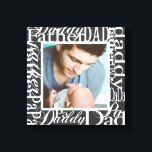 Personlig Fars dag Ord Collage Photo Print Canvastryck<br><div class="desc">Lägg till din favoritbild i Instagram om du vill skapa en vacker, unik, fotokollage som är omsluten på arbetsytan. Ditt personliga foto omringades av en ord-kollage gräns av de många sätten att säga PAPPA. Faux linen struktur som kan ändras till anpassad bakgrund från Zazzles färg palett. Perfekt för att skapa...</div>