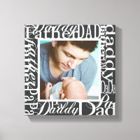 Personlig Fars dag Ord Collage Photo Print