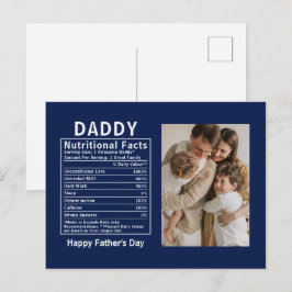 Personlig Fars dag Pappa Näringsfakta Vykort