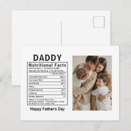 Personlig Fars dag Pappa Näringsfakta Vykort