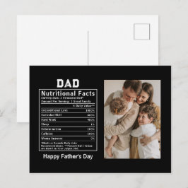 Personlig Fars dag Pappa Näringsfakta Vykort