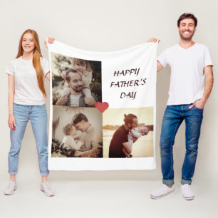 Personlig Fars dag Photo Blanket Fleecefilt