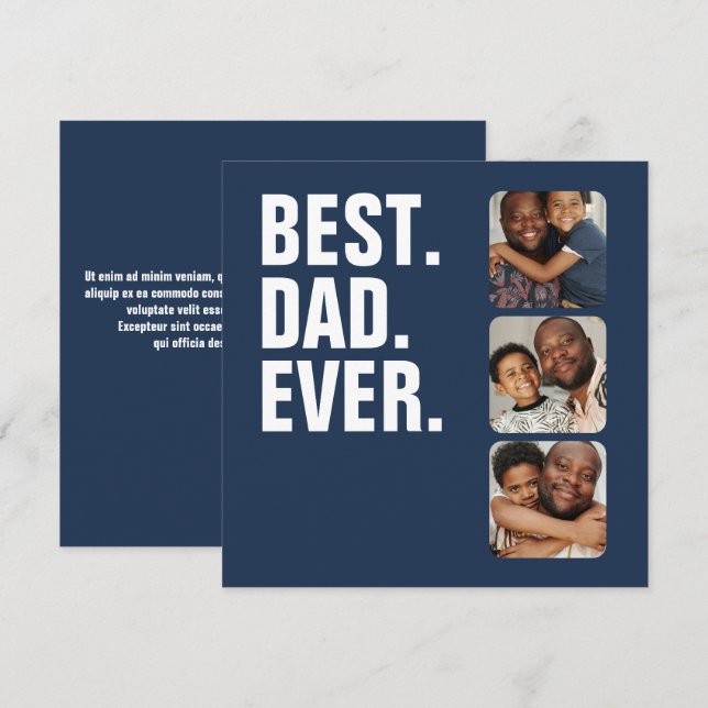 Personlig Fars dag Photo Gift Best Pappa någonsin (Fram/baksida)