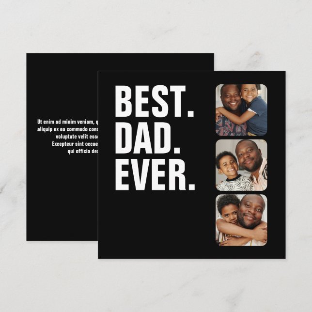 Personlig Fars dag Photo Gift Best Pappa någonsin (Fram/baksida)