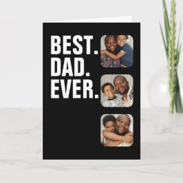 Personlig Fars dag Photo Gift Best Pappa någonsin Kort