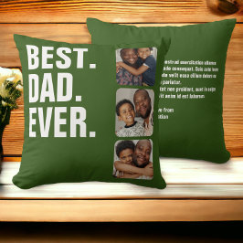 Personlig Fars dag Photo Gift Best Pappa någonsin Kudde