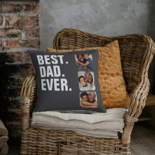 Personlig Fars dag Photo Gift Best Pappa någonsin Kudde