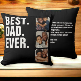 Personlig Fars dag Photo Gift Best Pappa någonsin Kudde
