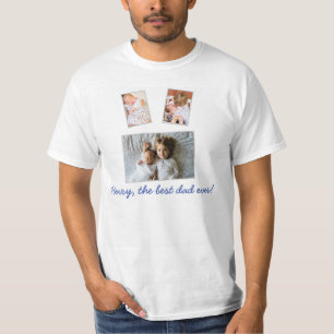 Personlig Fars dag Shirts Lägg till foton T-shirt