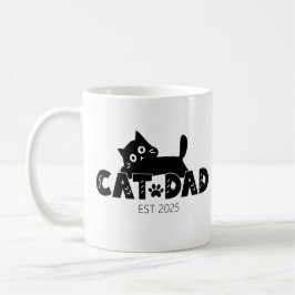 Personlig Far's Day Gift for Cat Lovers Kaffemugg