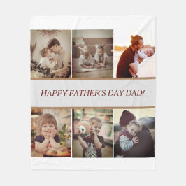 Personlig Far's Day Photo Blanket Fleecefilt