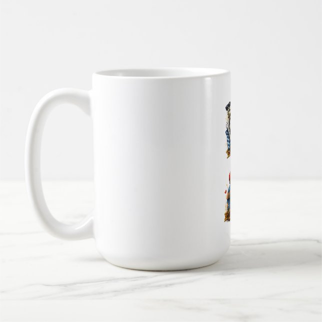 Personlig Farsdags Fototräja Kaffemugg (Vänster)