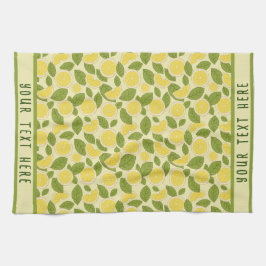 Personlig färsk citron kökshandduk