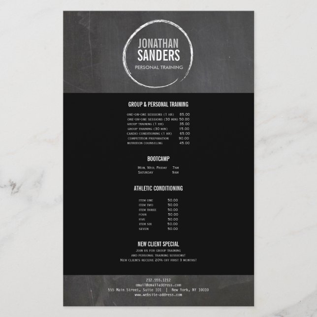 PERSONLIG FÄRSK LOGOTYP FLYGBLAD (Framsidan)