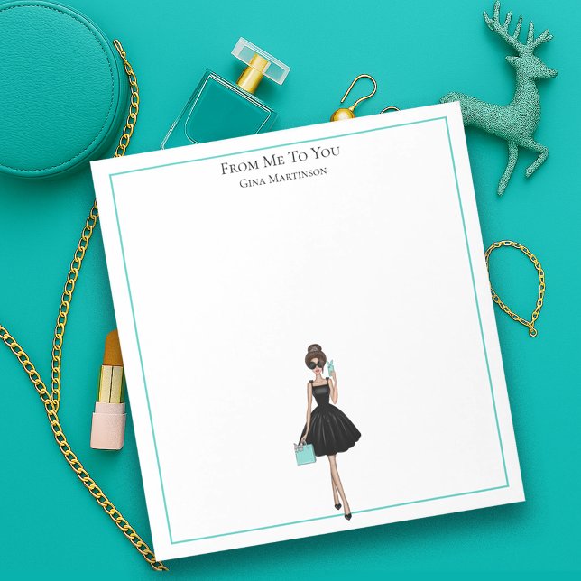 Personlig Fashionista Girly Stationery Antecknings Anteckningsblock (Skapare uppladdad)
