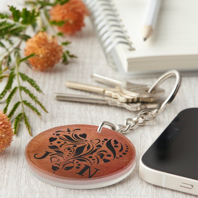 Personlig Faux Leather 3-årsjubileum Gift (Högra Framsidan)