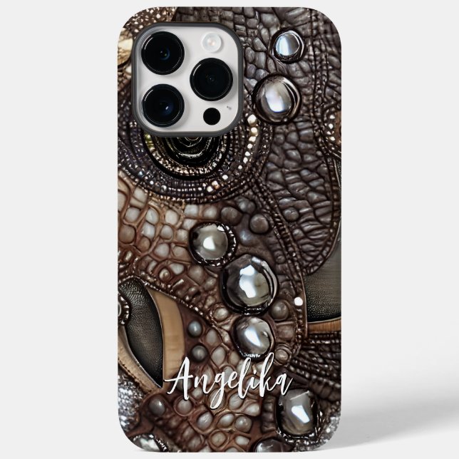 Personlig Faux Leather Abstrakt minimalist (Baksida)