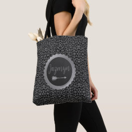 Personlig Faux Päls Leopard Tote Tygkasse