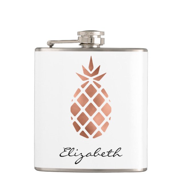 Personlig Faux Ro guldfoil Pineapple Fickplunta (Framsidan)