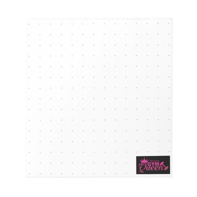 Personlig faux rosa glitter Gym Queen dotted Anteckningsblock (Framsida)