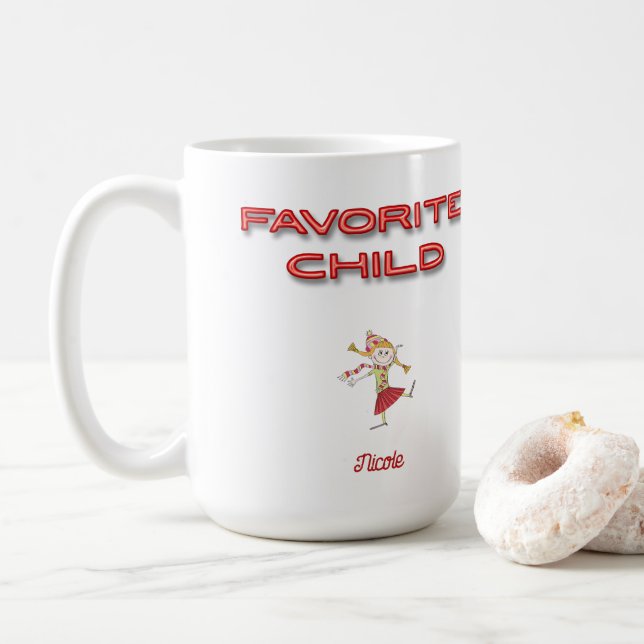 Personlig Favorite Child Coffee Mugg (Med munk)
