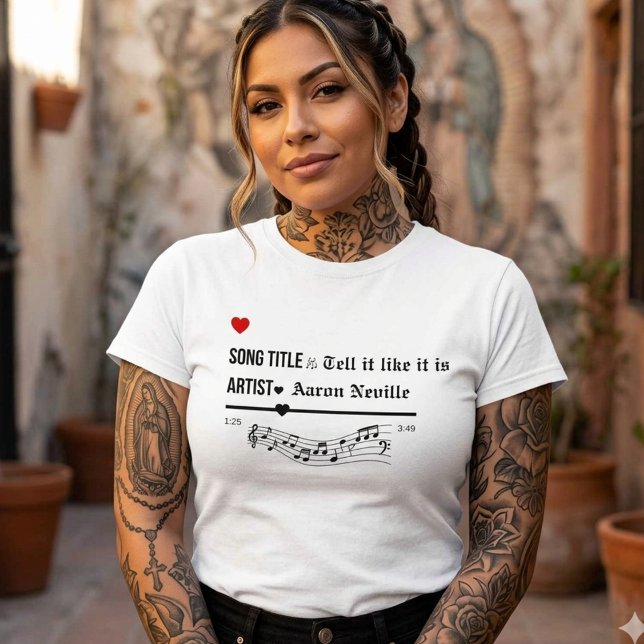 Personlig Favoritlåttitel T-shirt (Personalized Favorite song title Tshirt)