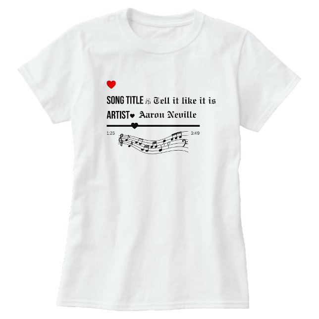 Personlig Favoritlåttitel T-shirt (Personalized Favorite song title Tshirt)
