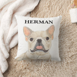 Personlig Fawn Tan Frenchie Fransk Bulldog Kudde