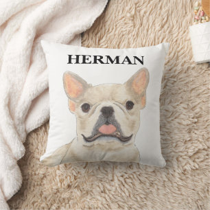 Personlig Fawn Tan Frenchie Fransk Bulldog Kudde