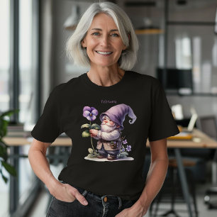 Personlig Februari Birth Month Garden Gnome T Shirt