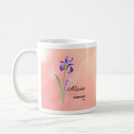 Personlig februari Flower Mugg