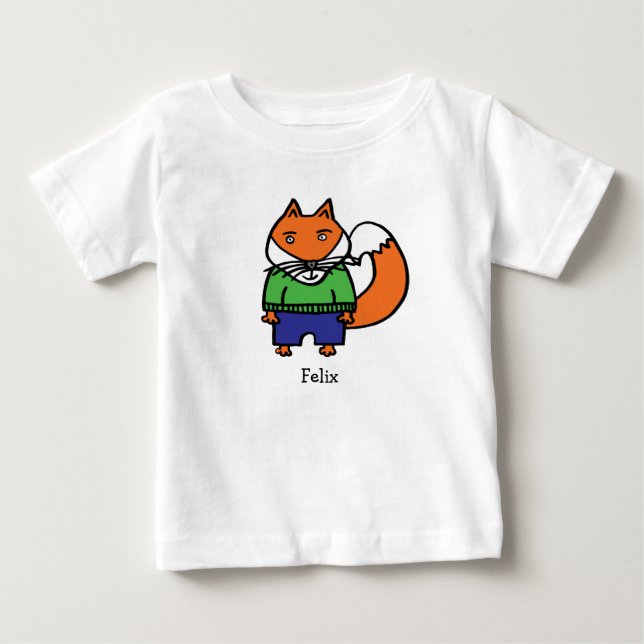 Personlig Felix Räven Tee Shirt (Framsida)