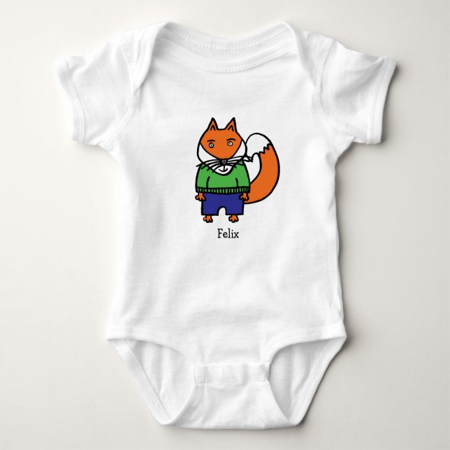 Personlig Felix the Fox T Shirt (Framsida)