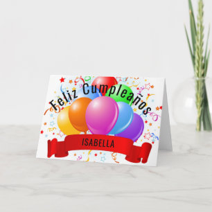 Personlig Feliz Cumpleaños Spanska födelsedagen Kort