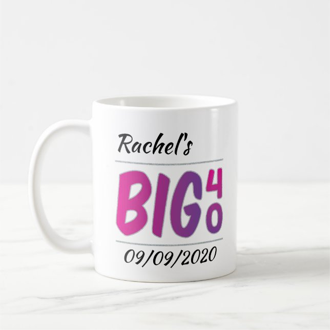 Personlig Female "Big 40" Mugg (Vänster)