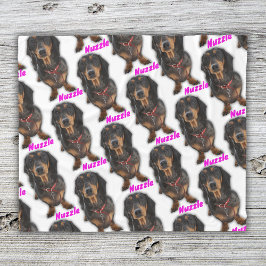 Personlig Female Pet Namn i Rosa | HUND Fleecefilt