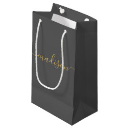 Personlig feminin chic elegant guld skrift grå