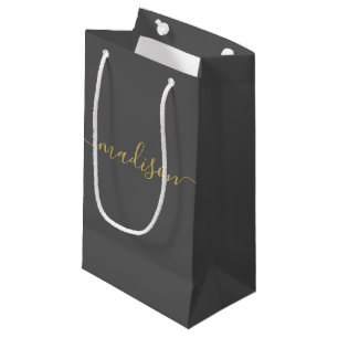 Personlig feminin chic elegant guld skrift grå