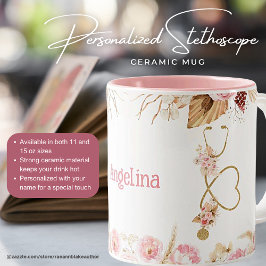 Personlig Feminin stetoscope Ceramic Mugg