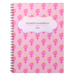 Personlig Feministisk Rosa Anteckningsbok