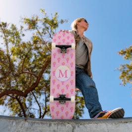 Personlig Feministisk Rosa Mini Skateboard Bräda 18,5 Cm