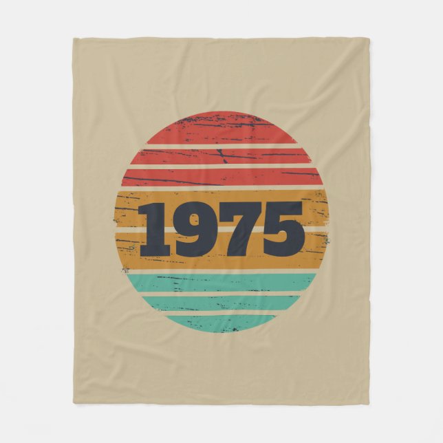 Personlig femtio vintagar 50:e födelsedagsfesten fleecefilt (Framsidan)